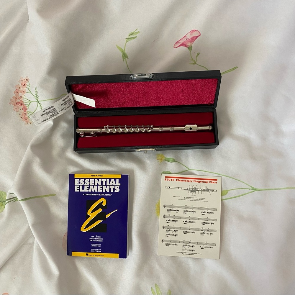 American Girl Silver Flute Set with Red Case